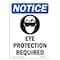 Signmission OSHA Sign, Eye Protection Required, 14in X 10in Plastic, 10" W, 14" H, Portrait, P-1014-V-12341 OS-NS-P-1014-V-12341 - alternate 1